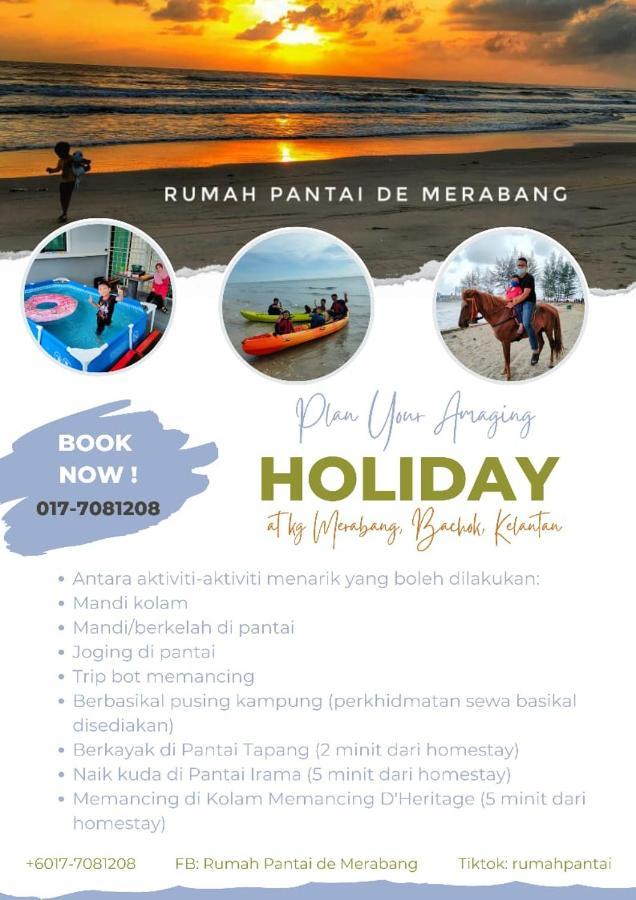 Rumah Pantai De Merabang บาชอค ภายนอก รูปภาพ